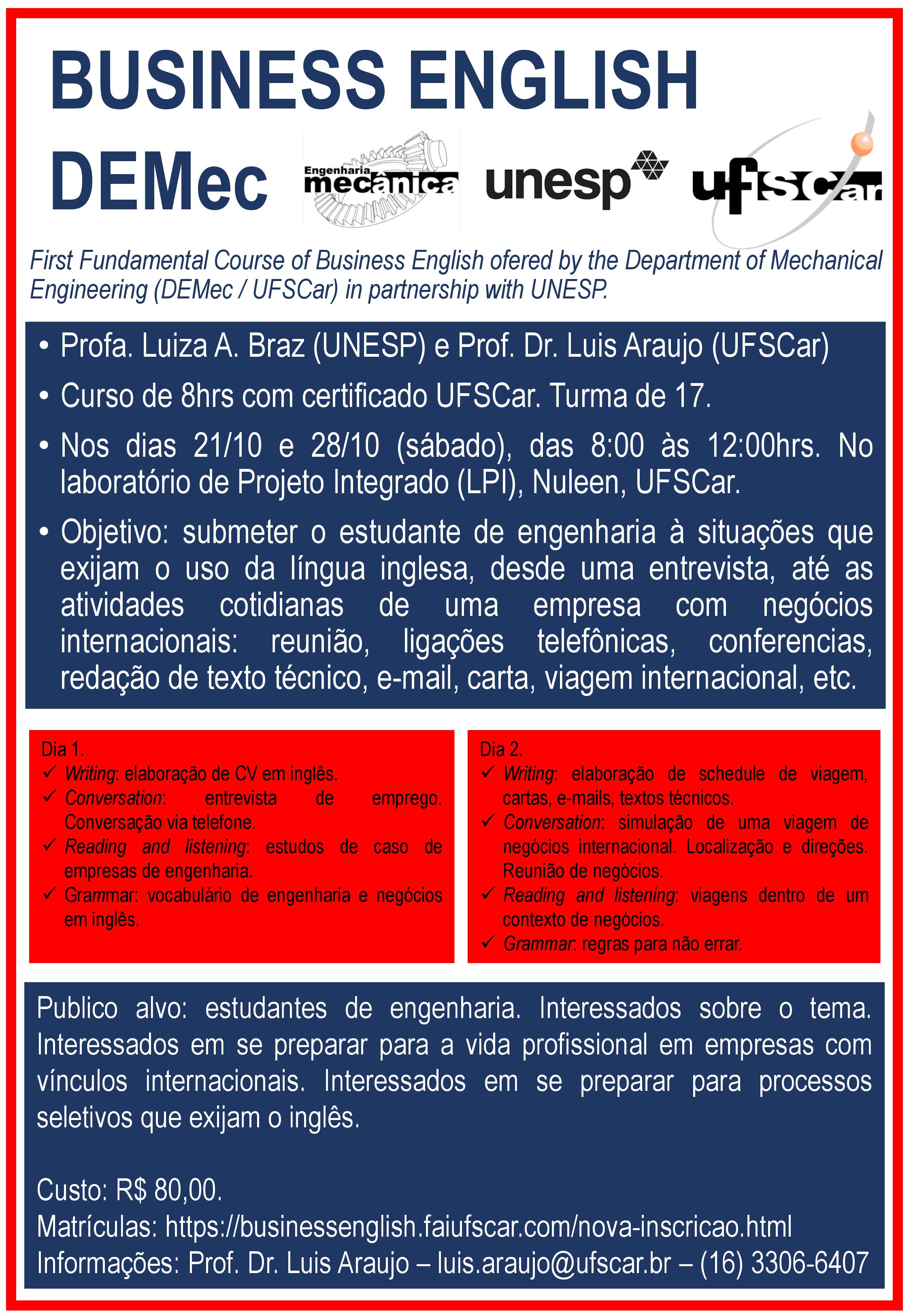 Business English – Curso de inglês para a vida profissional